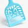 Figure scoop "Cat" with an ergonomic pen, 28 x 10 cm, blue