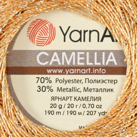Yarn "Camelia" 70% polyester, 30% lurers 190m/20g (419 St. Zoloto)-2