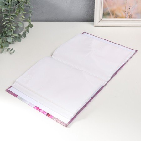 Photo album for 200 photos 10x15 cm, plastic. Bloom sheets lilac-2