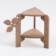 Standing Column for Flower Flower Flora 21x27x25 cm, unpainted (for decoration)