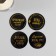 Sticker Paper "Motivator" embossing gold d = 3.8 cm 252 pcs in the roll