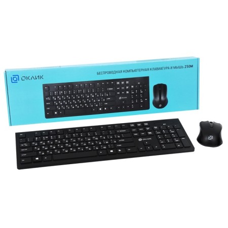 Keyboard + Mouse Rickle 250m Clab: Black Mouse: Black USB Wireless Slim (997834)-4