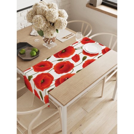 The path to the table "surrounded by poppies", oxford, size 40x145 cm
