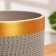 Flower Pot "Brussels" gray gold cylinder No. 4, 4.2 l