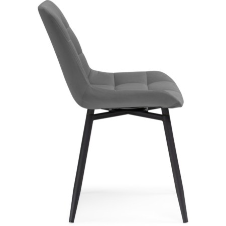 Stool on a chelsea metal -steamer spinning, metal/velor, black/gray 49x55x84 cm-4