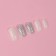 Zebra overhead nails, 24 pcs, with glue plates, soft square shape, white/silver color