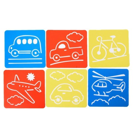 Stencils "Transport", 6 pcs. + A sheet of paper-3