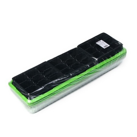 Mini-Pirate for seedlings, 57 × 18 × 12 cm, 3 inserts, 27 cells, Greengo-6