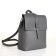 City backpack made of artificial leather with lightning, the color is gray