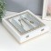 Casket tree with divisions "Dining objects" white with gold 26x24x6.8 cm
