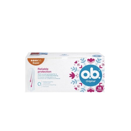 Hygienic female tampons O.B. Original Super, 16