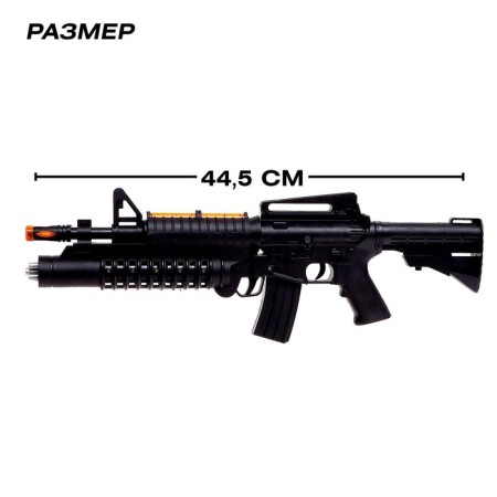 M4A1 machine, light and sound effects, works from batteries-1