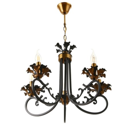 Madfi chandelier 5he14 40W black and gold 55x70x55 cm Bayerlux