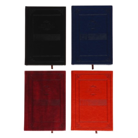 The diary is low, PVC cover, A5 format, 140 sheets in a cage, gold cut, mix