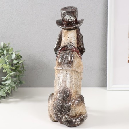 Polystone souvenir "Dog in the cylinder" 24.5x12x32.5 cm-2