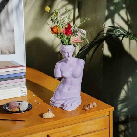 DOIY Venus flower vase, 31 cm, lilac color-1