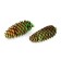 Set of spruce cones "Decor" 2 pcs., Green