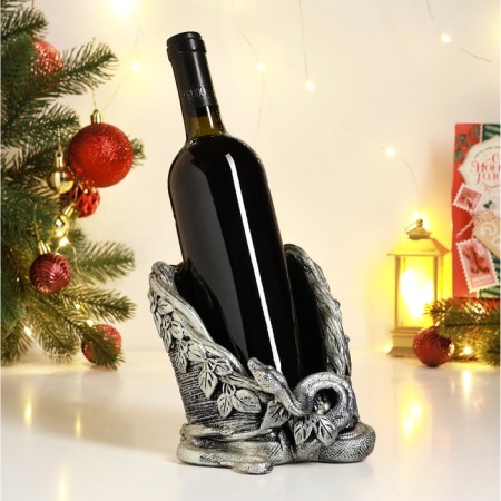 Stand for the bottle "Snake" silver, 15x18x41cm