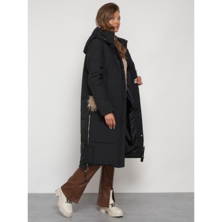 Coat insulated winter female, size 52, black color-26
