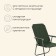 Folding chair, 55 x 54 x 88 cm, up to 120 kg, green color