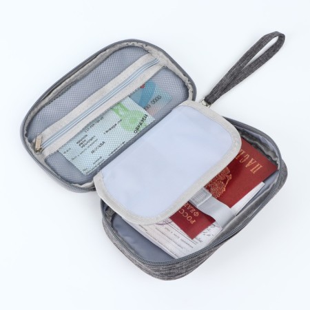 Organizer for the documents “Travel is always a good idea”, Gray, 19 x 13 cm.-6