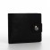 Male purse for magnet, department for bills, for maps, for coins, black color