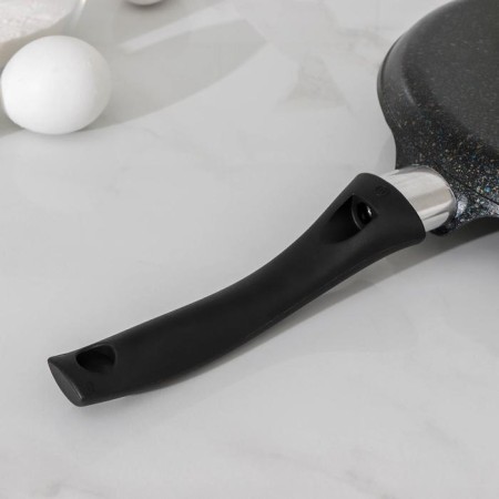 Pancake pan Granit Ultra, D = 24 cm, plastic handle, anti -stick coating, black color-3
