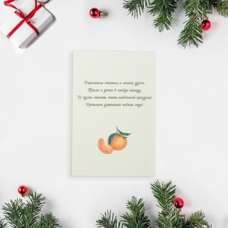 Wooden postcard "Miracles in the new year!" Santa Claus, 10 x 15cm, New Year-2