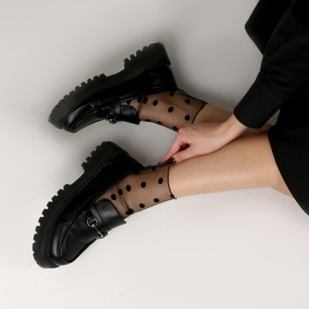 Carnival accessory, socks, black in polka dots-2