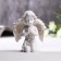 Polystone souvenir "Angel with a cross from rhinestones" 8x6.5x4 cm