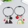Acryl keychain on a cable with a bell "A couple of Lennons" Set 2 pcs
