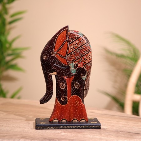 Souvenir "Elephant" on a stand, batik, tree 25 cm-2