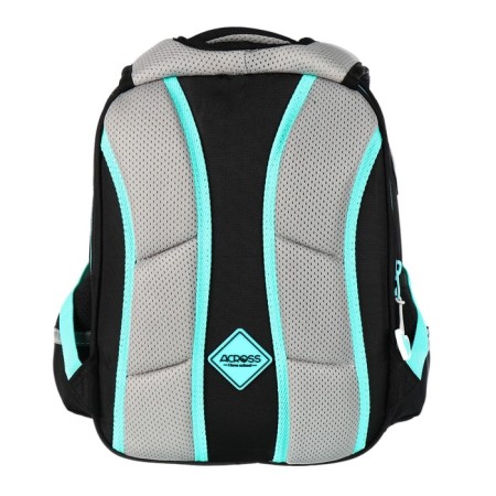 School backpack 37 x 28 x 13cm, ergonomic back, Across 557, black-5