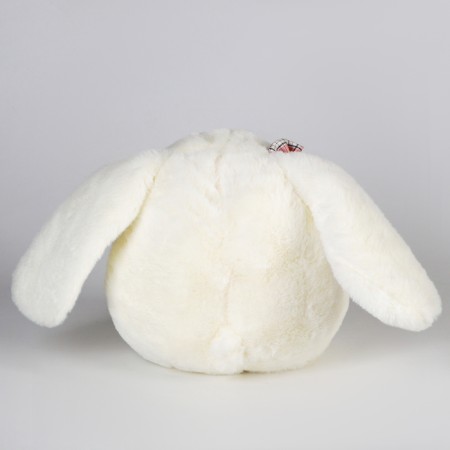 Soft toy "Bunny with a peach", 20 cm, white color-3