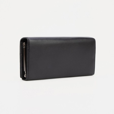 Women's wallet on magnets, black color-1