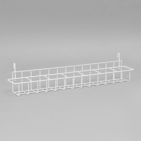 Basket for seeds on a mesh 59*8.5*9 cm, white color-1