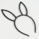 Carnival rim ears Bunny, black color