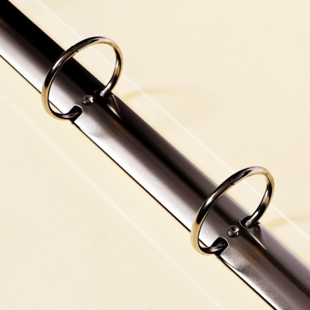 Folder on 4 rings A4, Calligrata, 40 mm, 700 μm, panoramic, with facial pockets, white-5