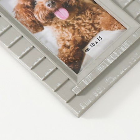 Photo frame plastic in 2 photos 10x15 cm "House" gray 25x35x2 cm-2