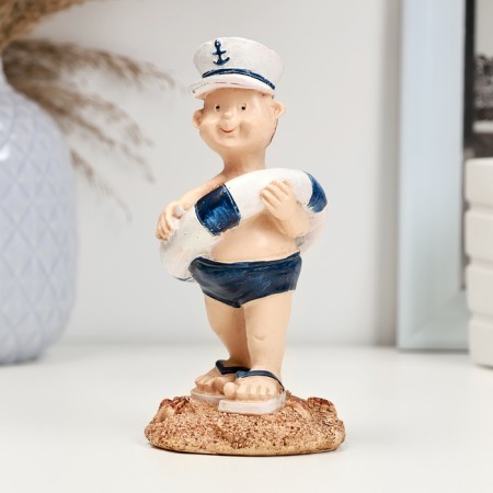 Figure "Boy with a circle" 7x7x15cm-1