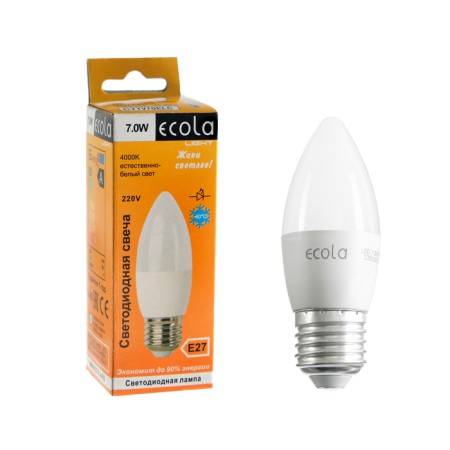 LED LED Ecola Light Candle, E27, 7 W, 4000 K, 103x37 mm