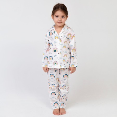Pajama nursery (shirt, trousers) KAFTAN "Rainbow" p. 110-116, white-7
