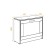 Sirius shoe cabinet, 602 × 250 × 488 mm, with a folding shelf, white color