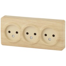 Roset 3x2p, 16A-250V, IP20, OU, Era Expert, Pine