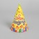 Festive paper cap “Happy birthday”, candles and serpentine