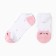 Women's socks shortened "cat", white/pink color, rr 23-25