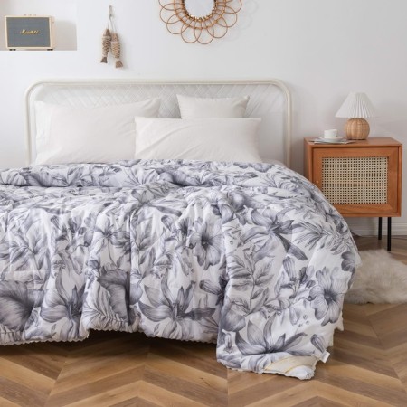 Gabbi blanket, size 200x220 cm, gray color