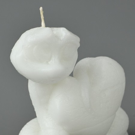 New Year 2025! Interior candle “New Year's collection: snake cutie”, white, 69 x 61 x 36-5