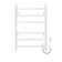 Electric towel Domoterm 109-6, 400x600 mm, right, white matte