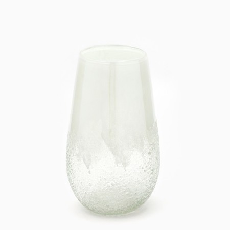 Vase for flowers "Tenderness" of colored glass 30.5 × 17.5 × 17.5 cm-1